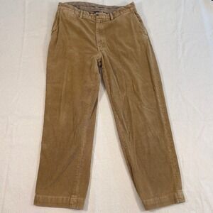 Polo Ralph Lauren Corduroy Pants‎ Tan Khaki Straight Leg Mens Size 35x30